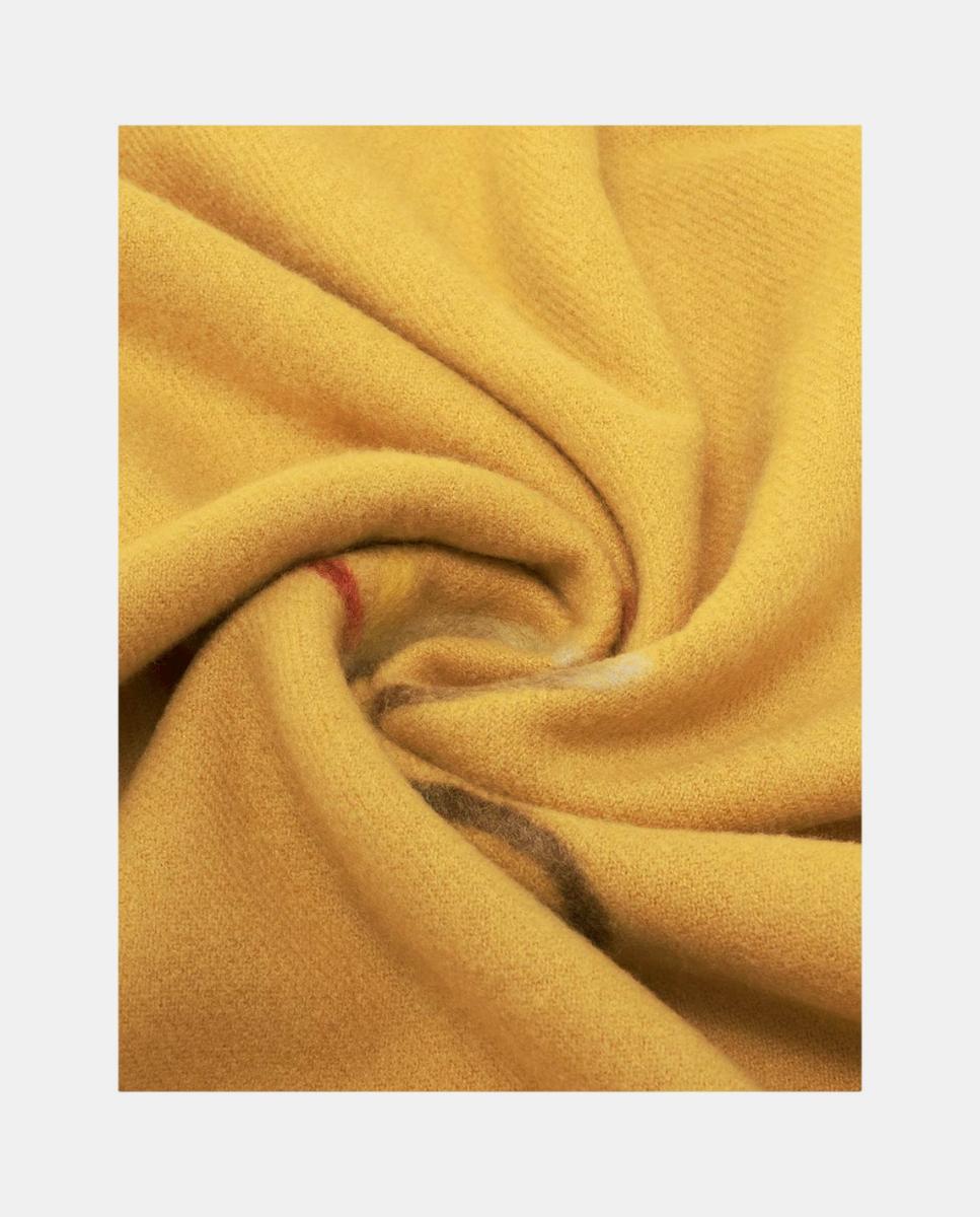 Cachecol Estampado de Poliéster Amarelo-3
