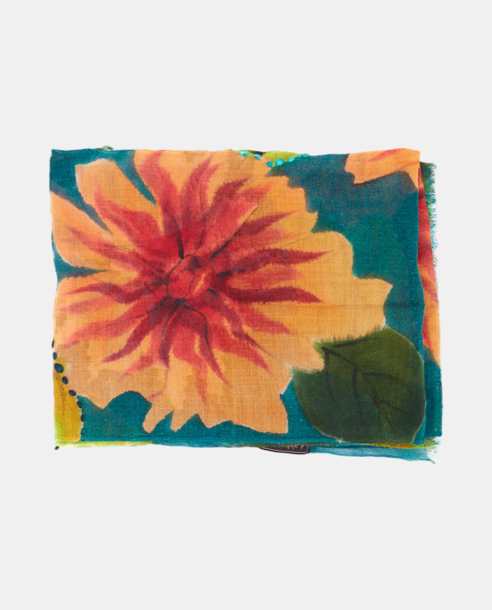 Imagem 0 de Lenço de lã com estampado floral
