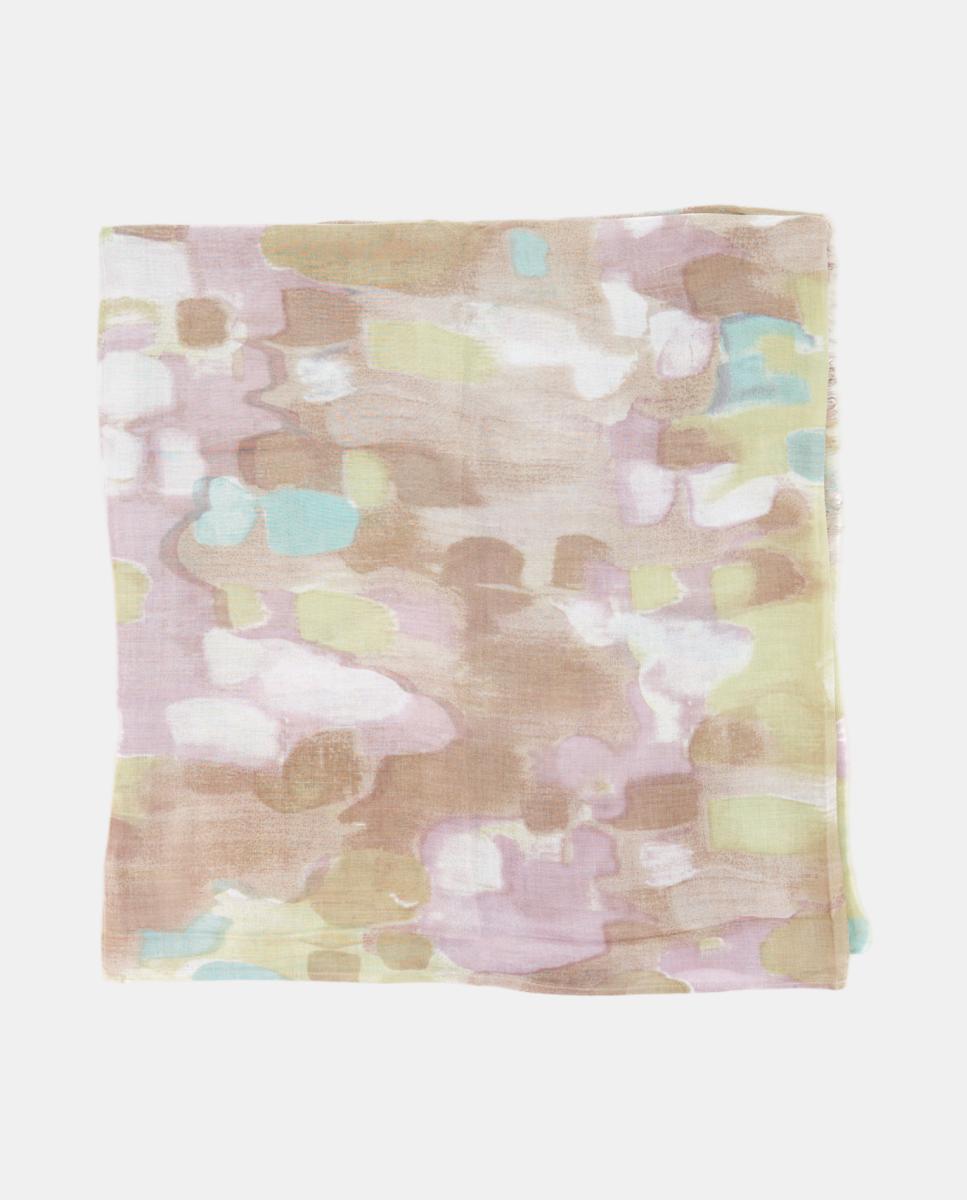 Imagem 0 de Lenço de Viscose com Estampado Abstrato
