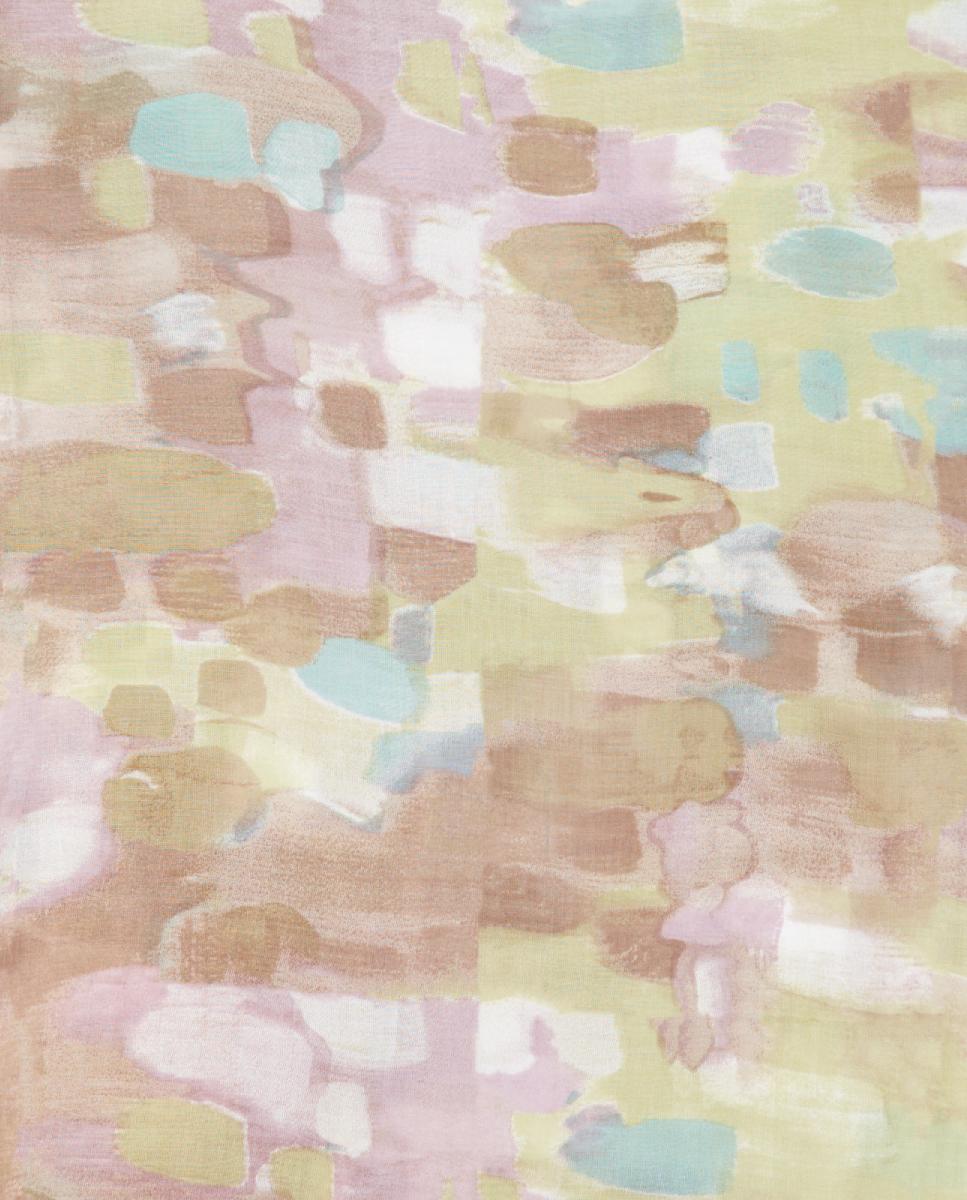 Lenço de Viscose com Estampado Abstrato Verde-4
