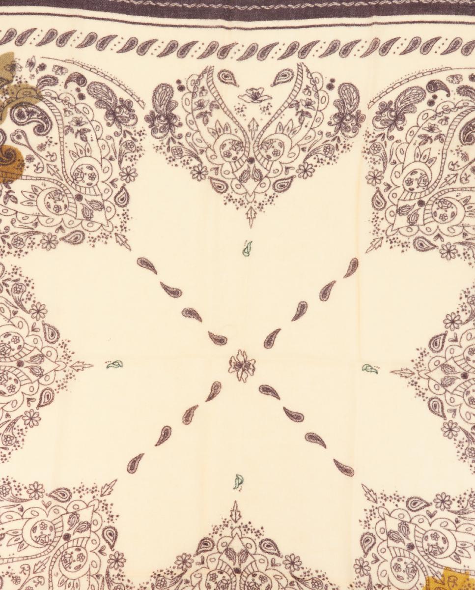 Lenço de lã com estampado paisley Amarelo-4