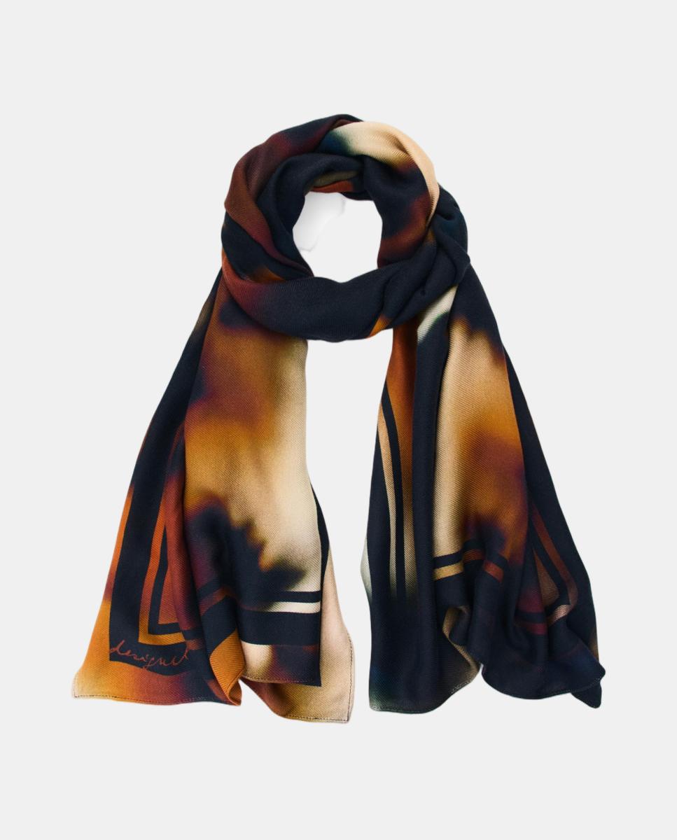Écharpe Retangular com Estampado Floral Multicolor-2
