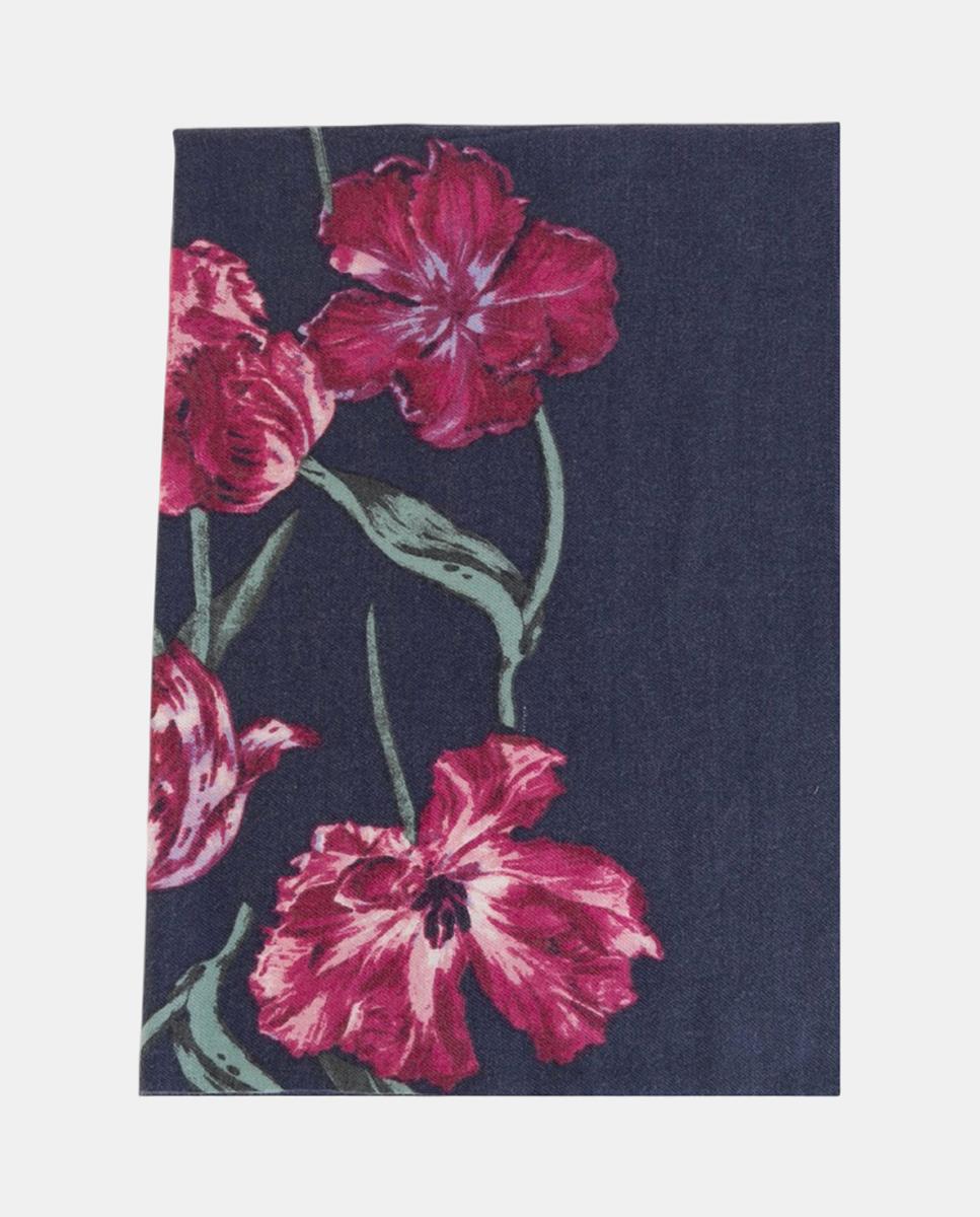Imagem 0 de Écharpe Retangular de Poliéster Suave com Estampado Floral Grande