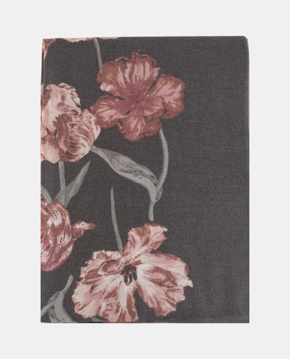 Imagem 0 de Écharpe Retangular de Poliéster Suave com Estampado Floral Grande