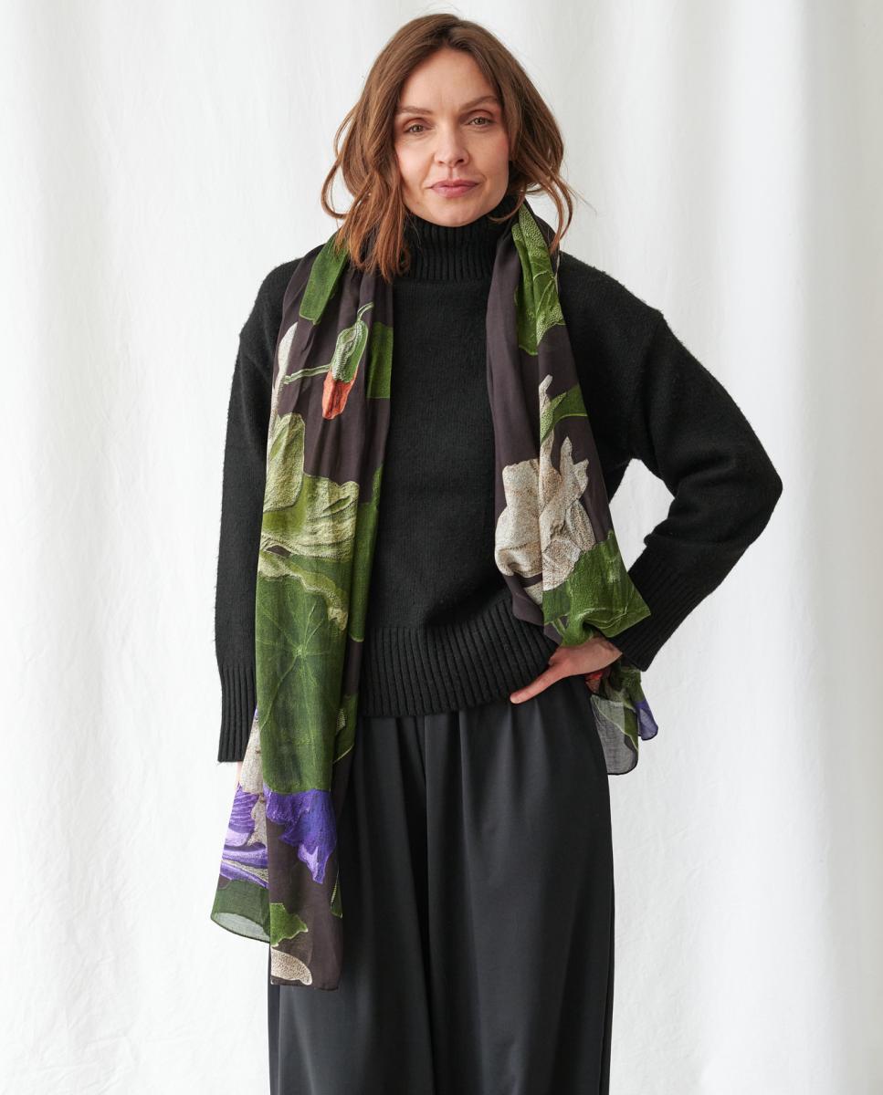 Écharpe - Nasturtium Black Preto-4