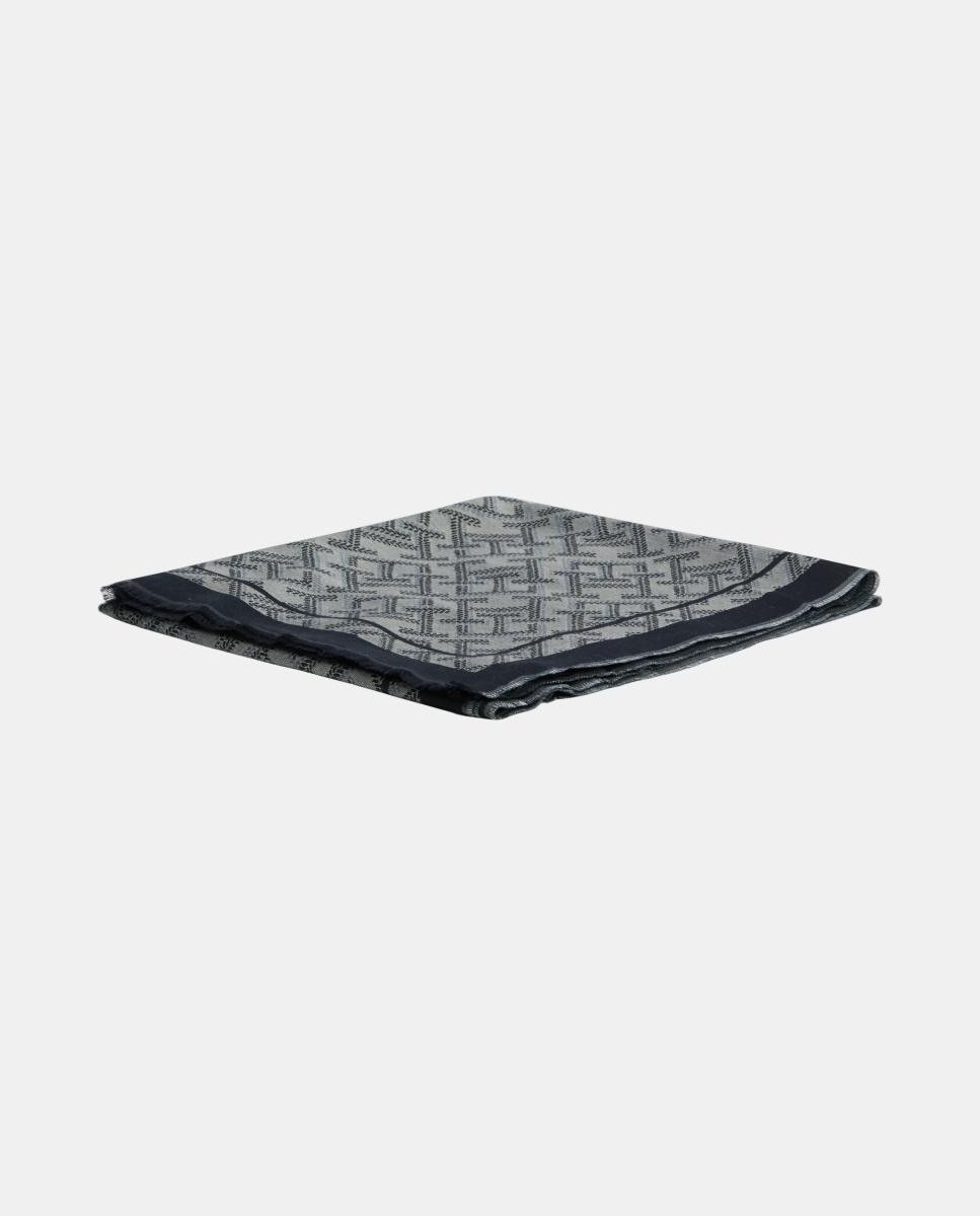 Fular de mujer con estampado monogram - Tommy Hilfiger - Azul marino Azul marino-2