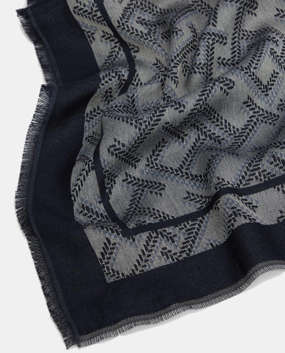 Fular de mujer con estampado monogram - Tommy Hilfiger - Azul marino Azul marino-3