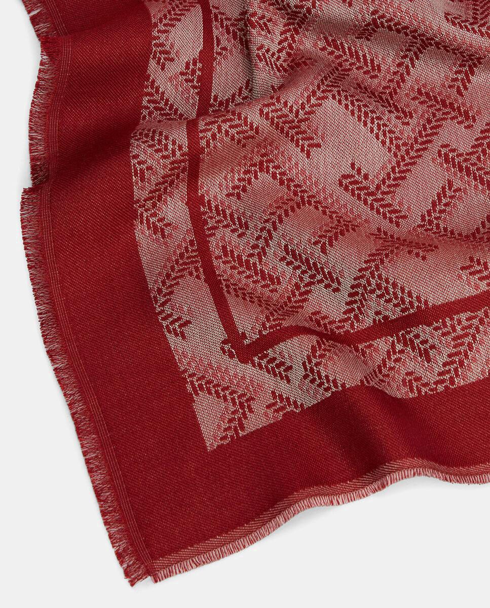 Écharpe com Estampado de Monograma Grená-3