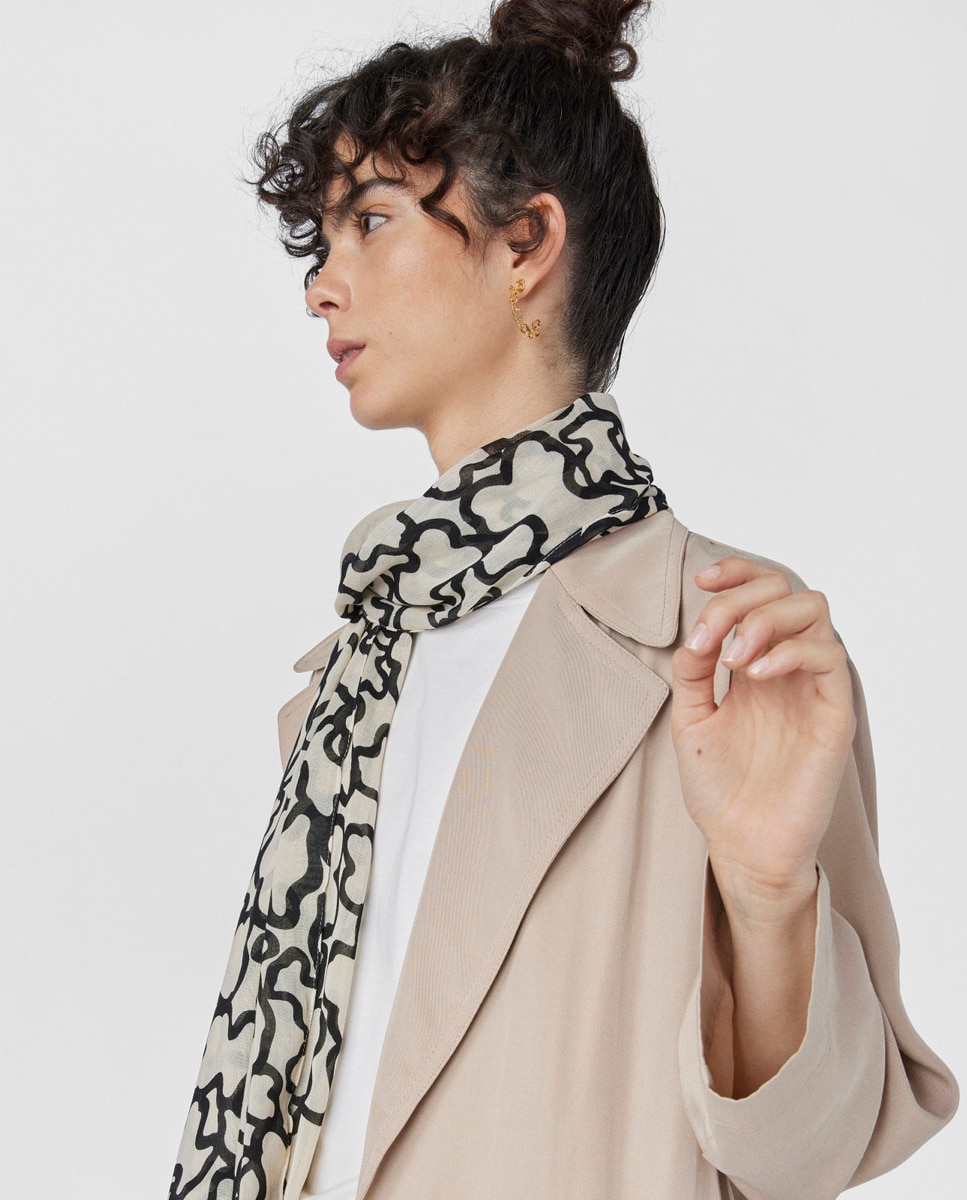 Imagen 7 de Foulard Tous Kaos. - Beige Beige