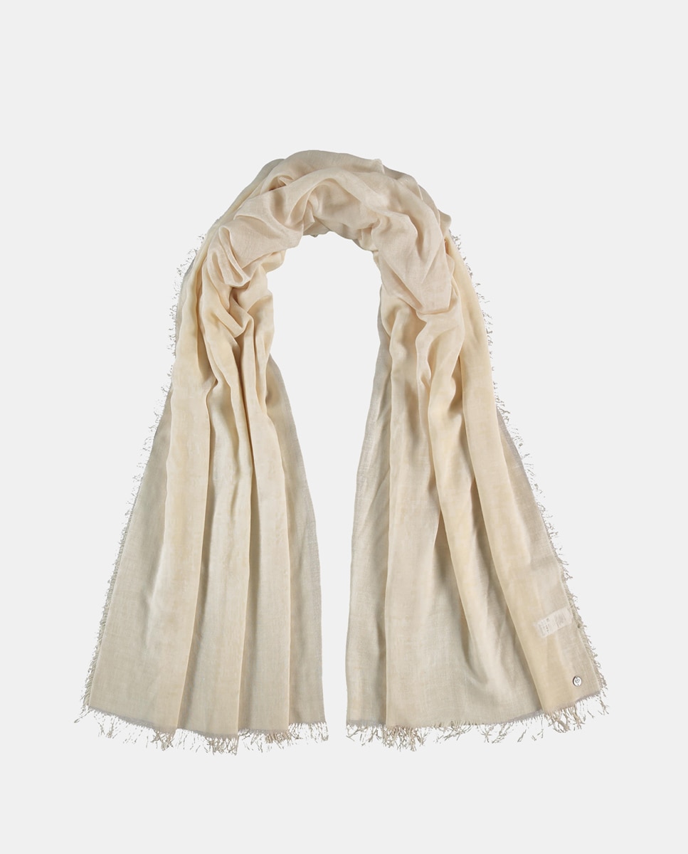 Écharpe com Franjas - Creme Creme-2