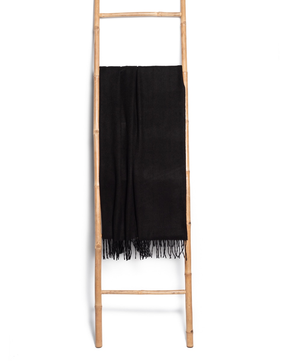 Estola 100% Caxemira - Preto Preto-3
