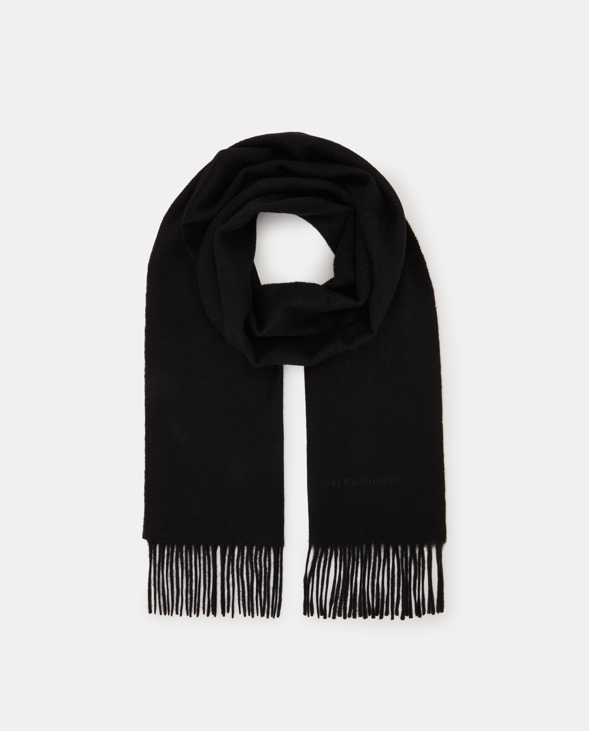 Cachecol 100% Caxemira - Preto Preto-2
