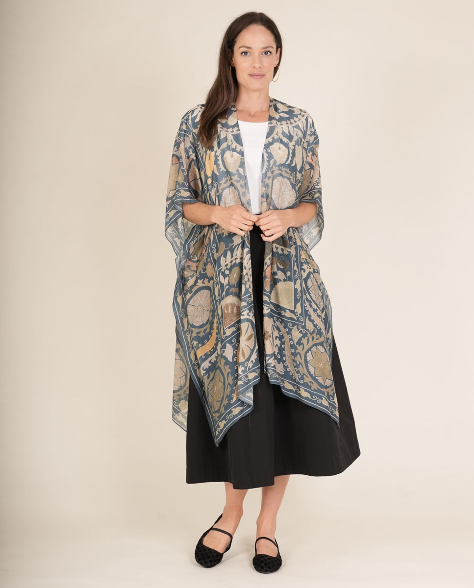 Kimono Comprido Azul-1