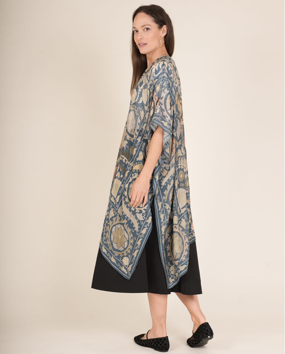 Kimono Comprido Azul-2