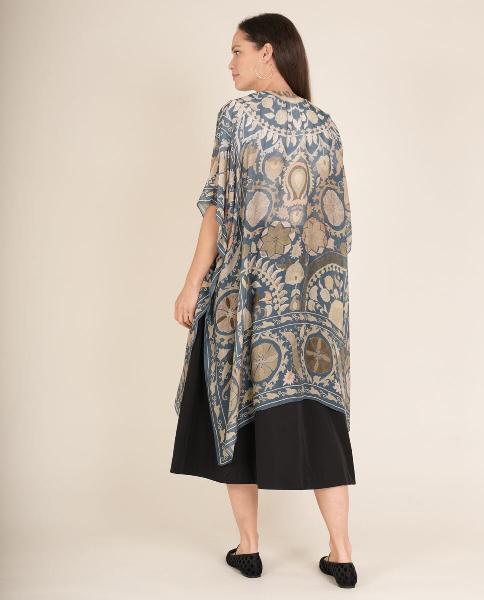 Kimono Comprido Azul-4