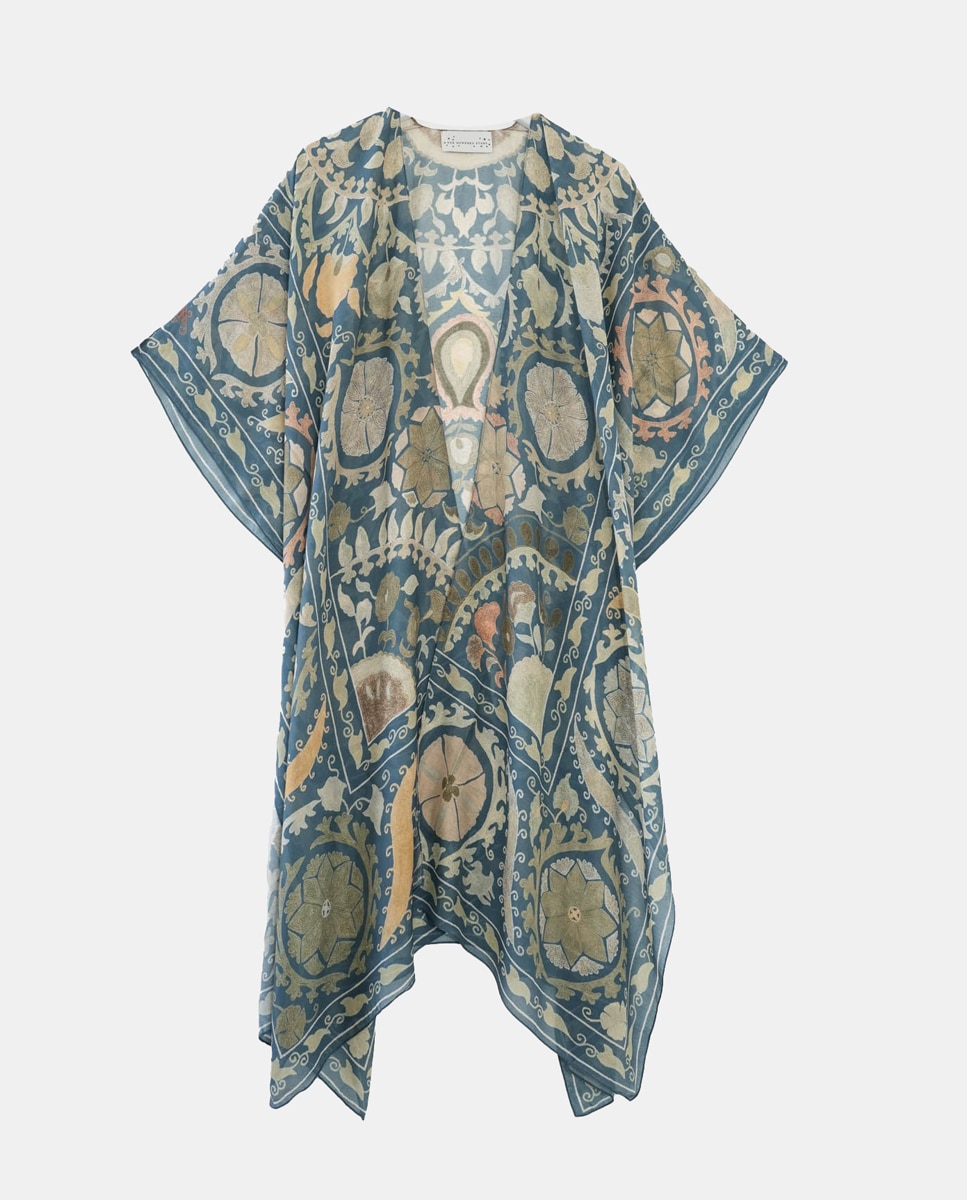 Kimono Comprido Azul-6