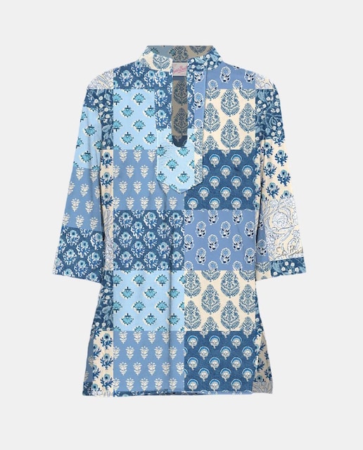 Imagem 0 de Kaftan de Algodão com Estampado Patch