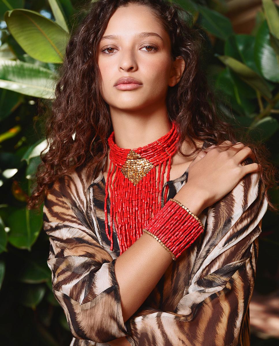 Camisa com Animal Print de Zebra Castanho-escuro-8