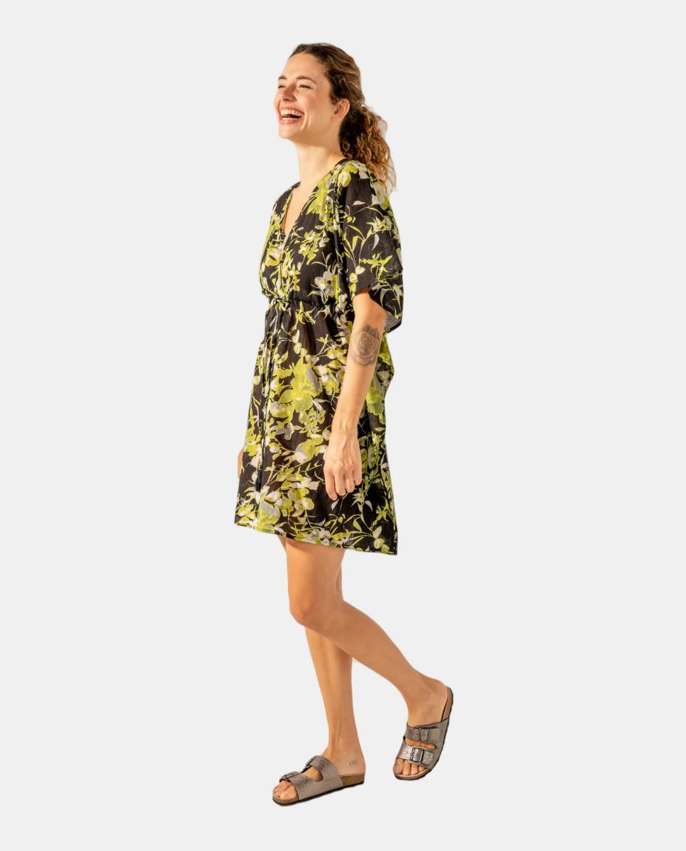 Imagem 0 de Kaftan com Estampado Floral em Algodão
