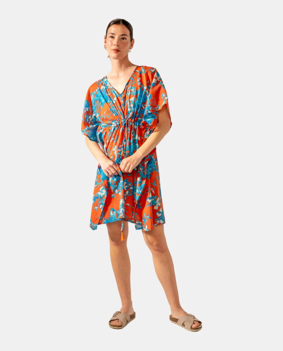 Imagem 0 de Kaftan com Estampado Floral em Algodão