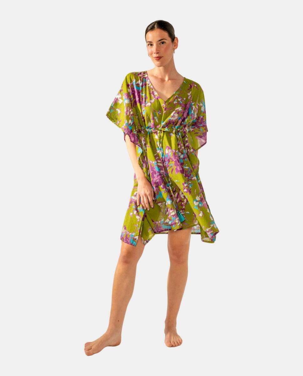 Imagem 0 de Kaftan com Estampado Floral em Algodão