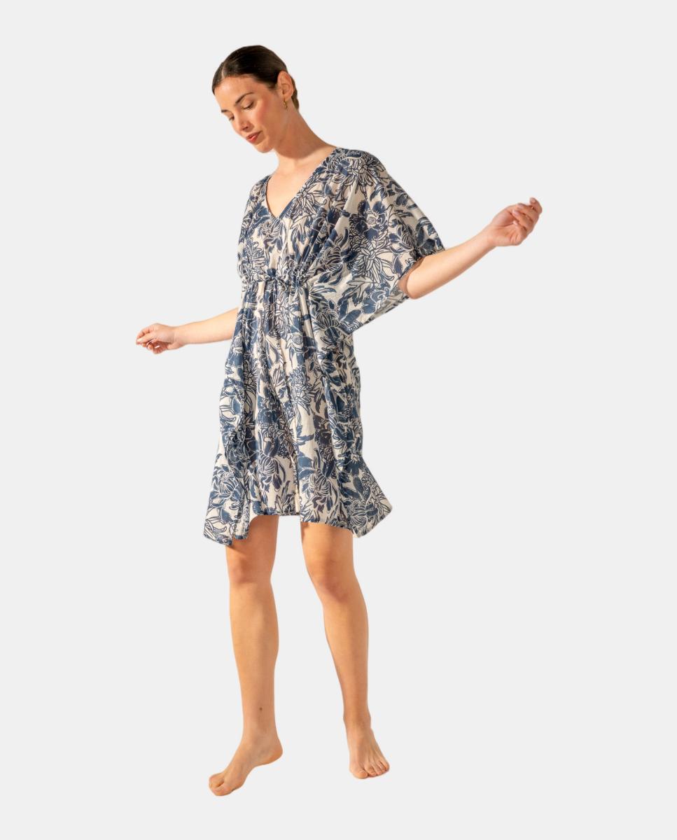 Imagem 0 de Kaftan com Estampado Floral em Algodão