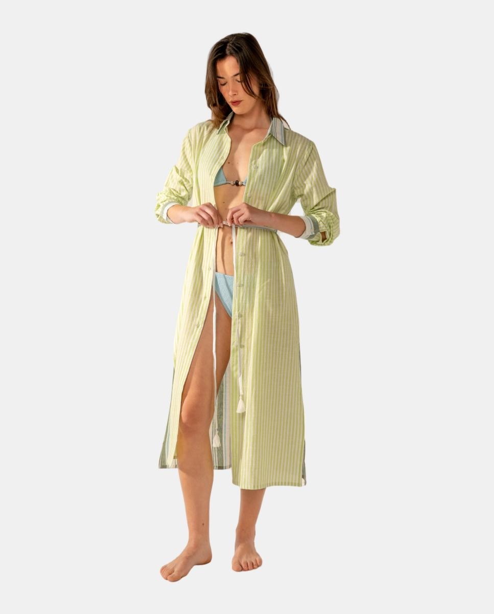 Imagem 0 de Túnica de Viscose com Estampado às Riscas
