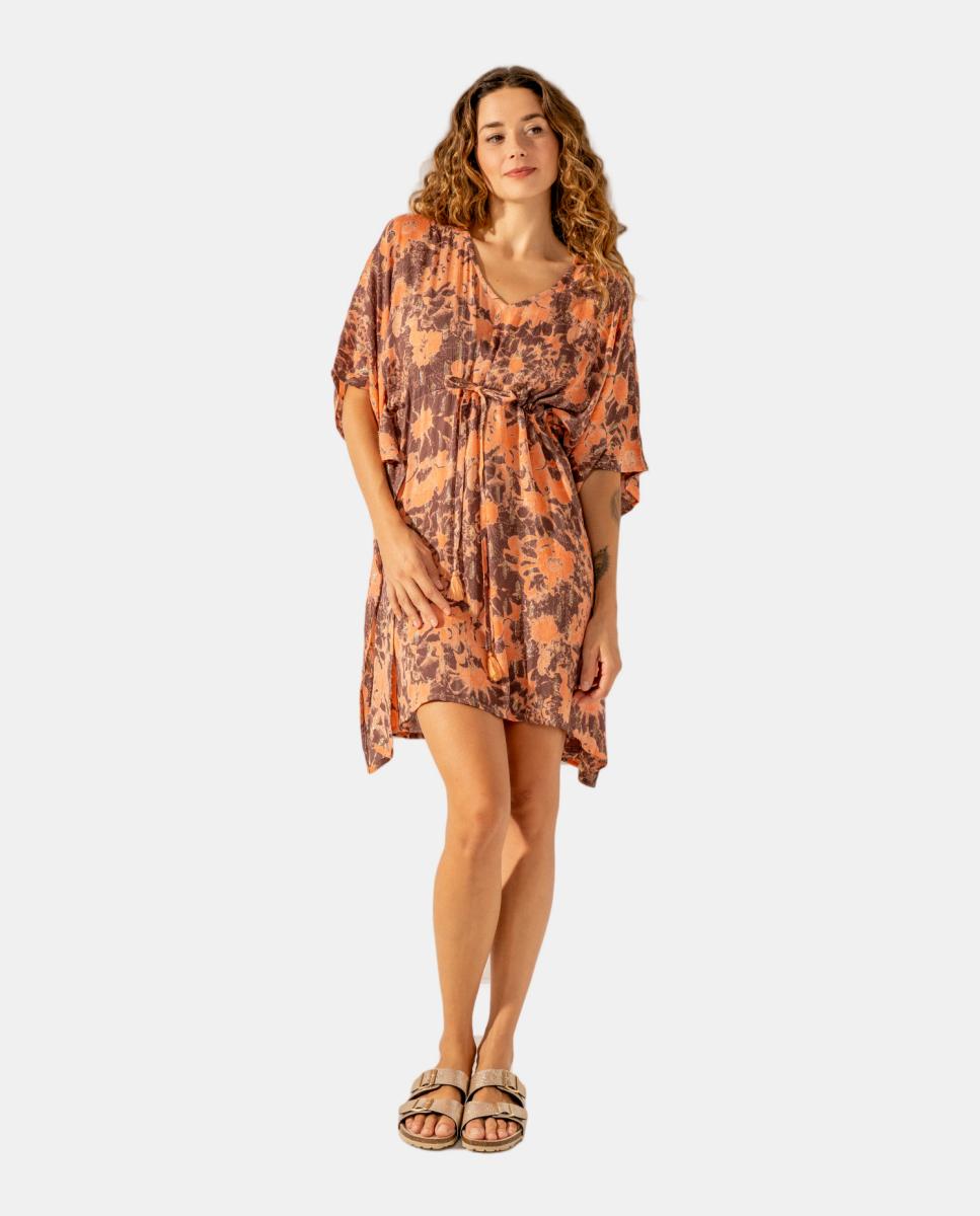 Imagem 0 de Kaftan de Algodão com Estampado Abstrato