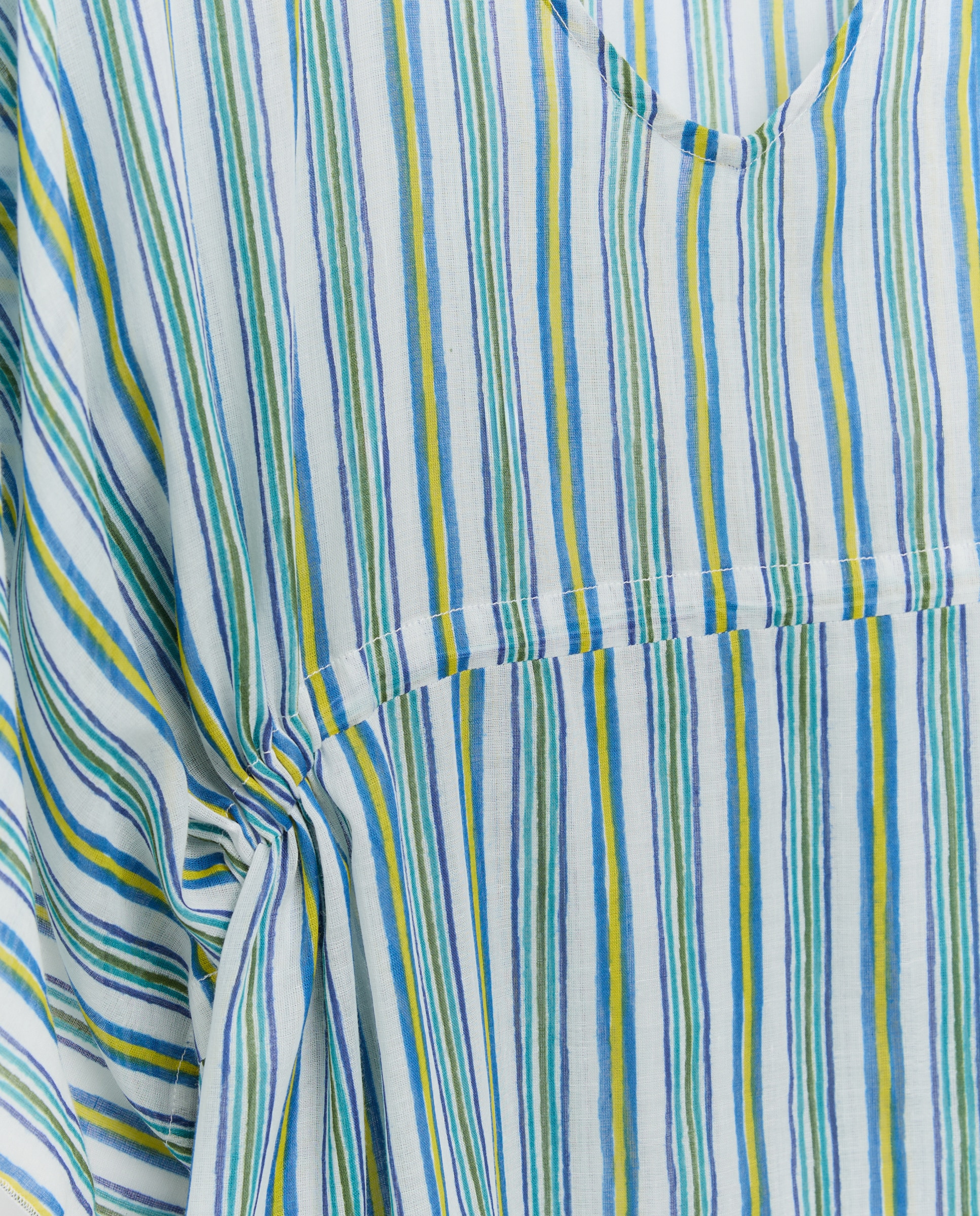 Kaftan de Algodão Azul-3