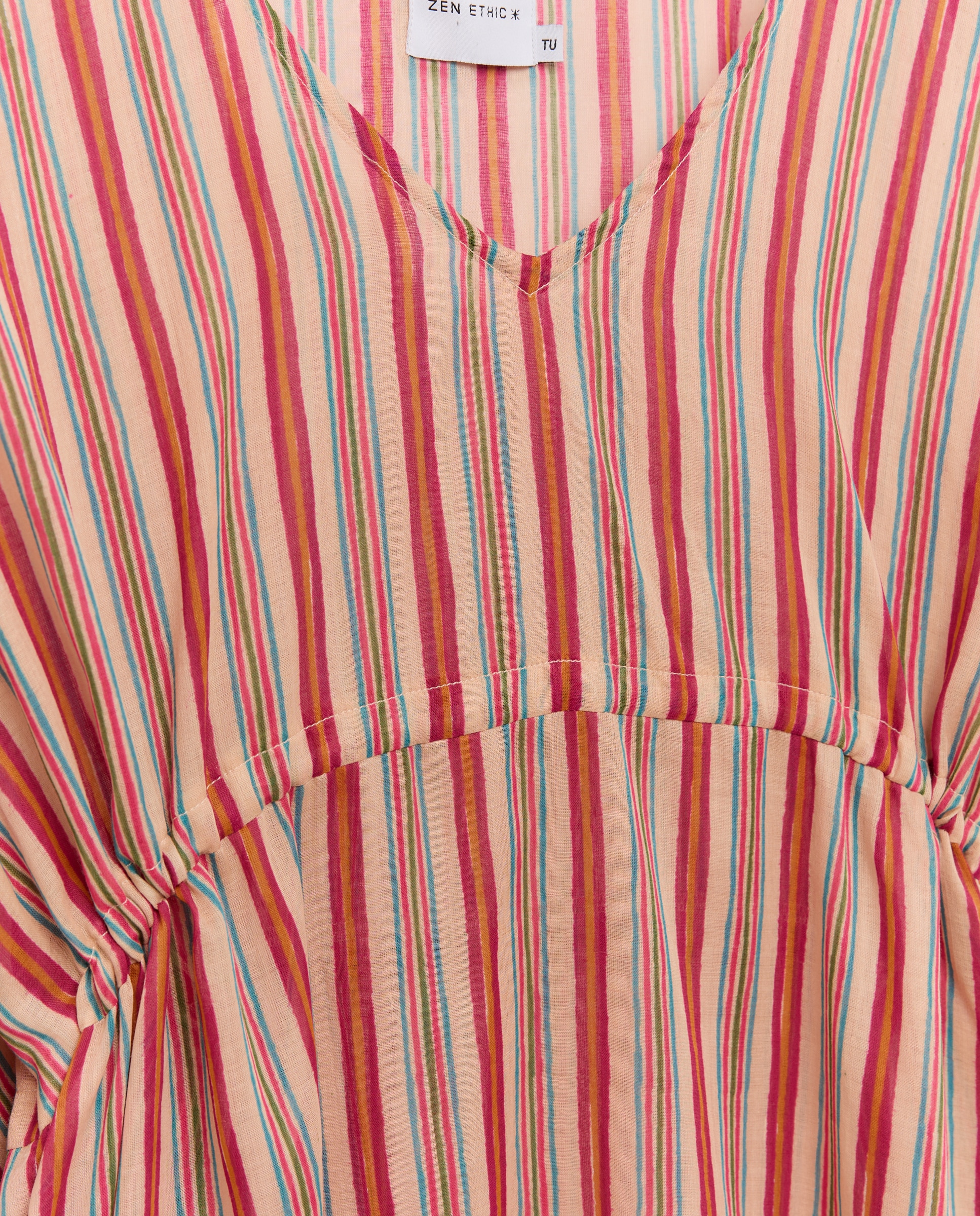 Kaftan de Algodão Rosa-4