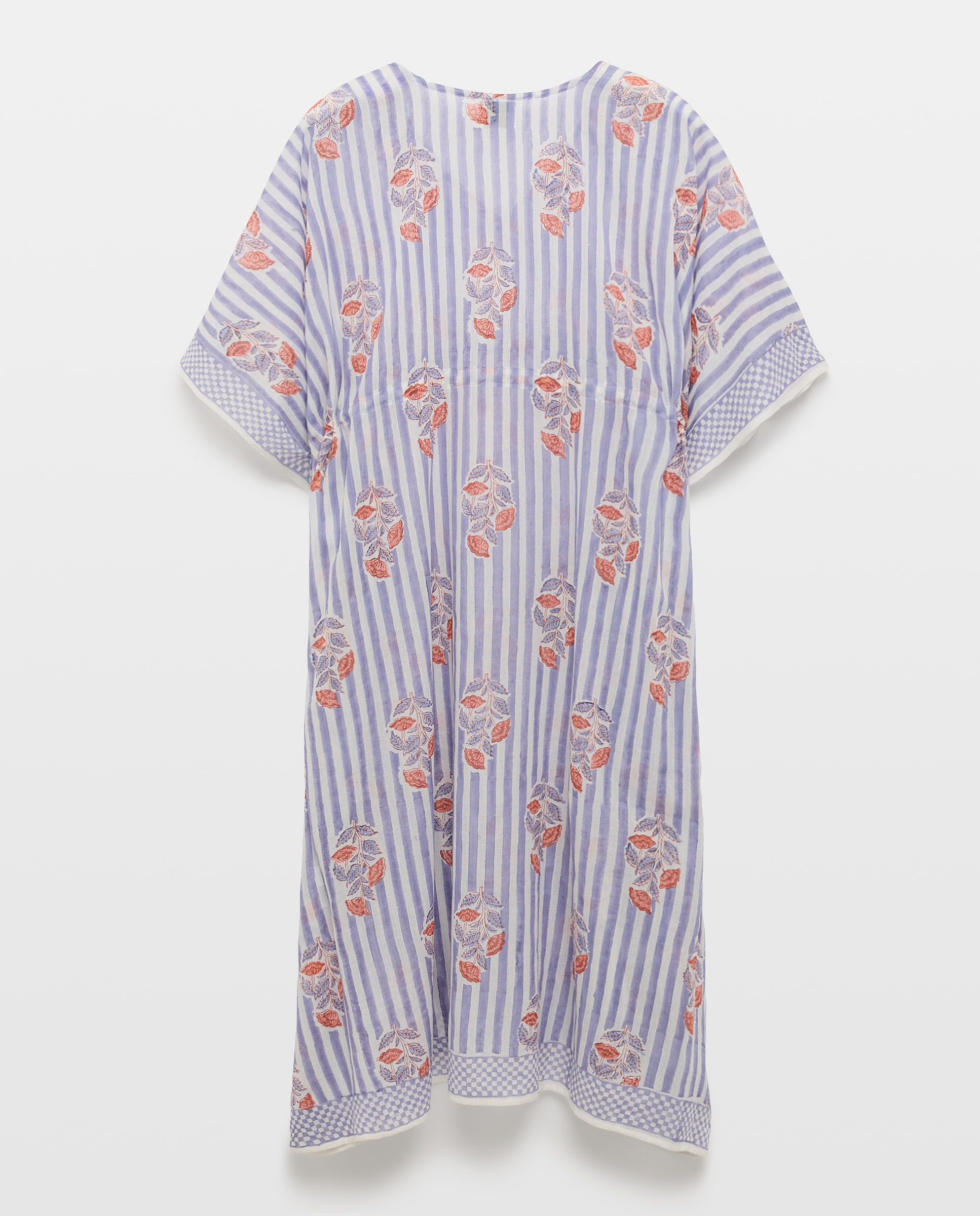 Kaftan de Algodão Ecológico Lilás-3