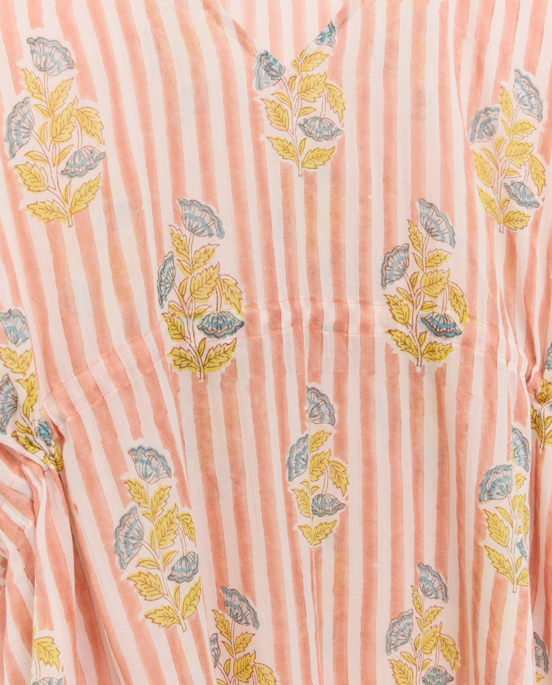 Kaftan de Algodão Ecológico Salmão-4