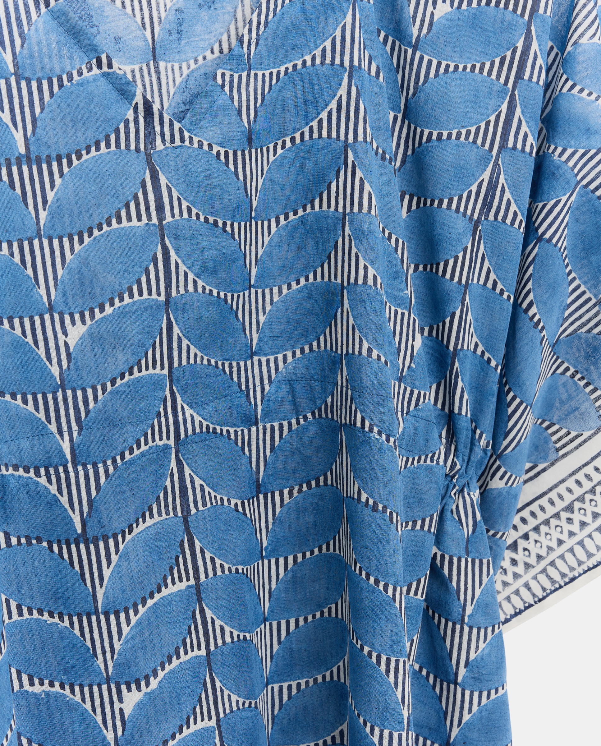 Kaftan de Algodão Ecológico Azul-4