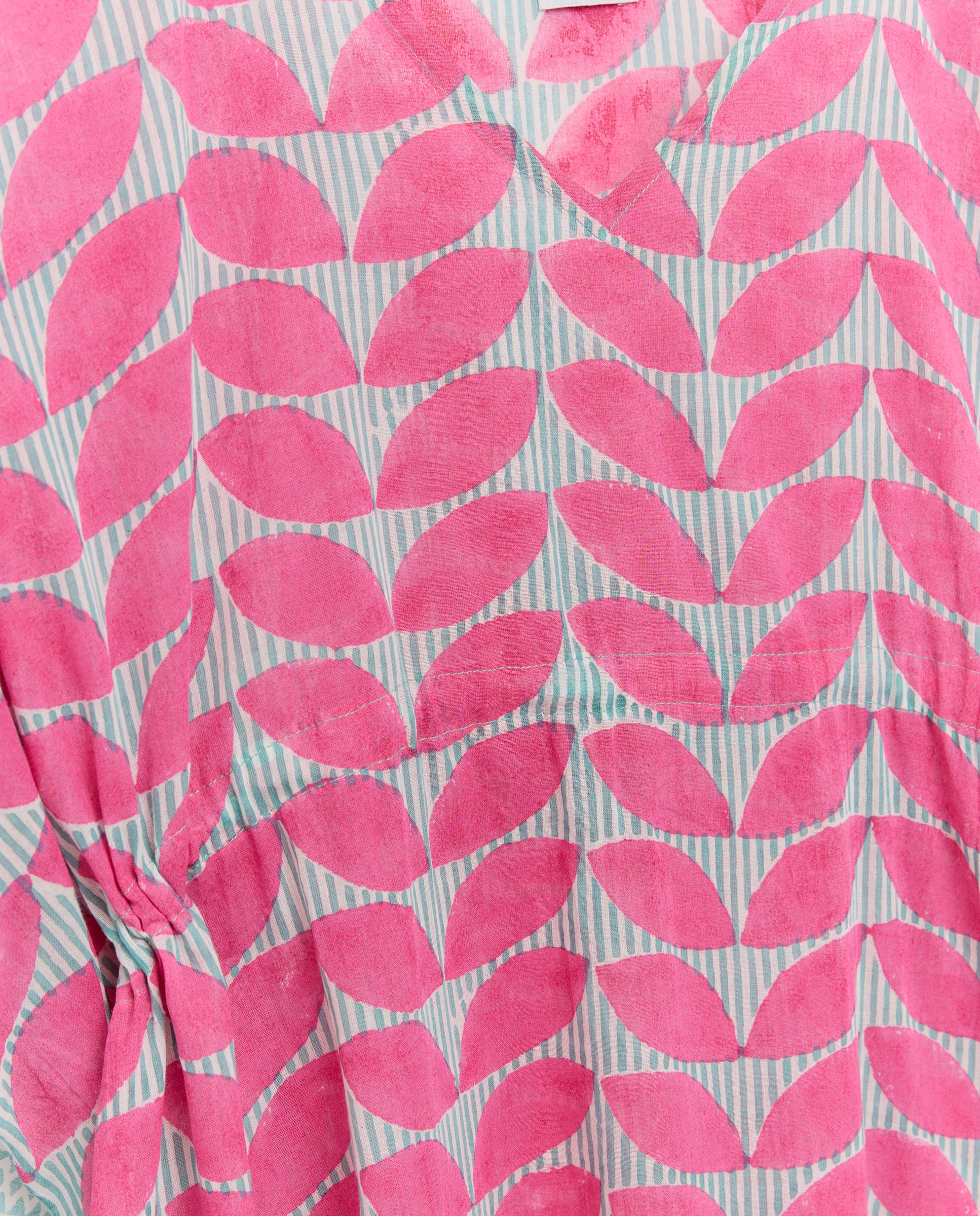 Kaftan de Algodão Ecológico Rosa-4