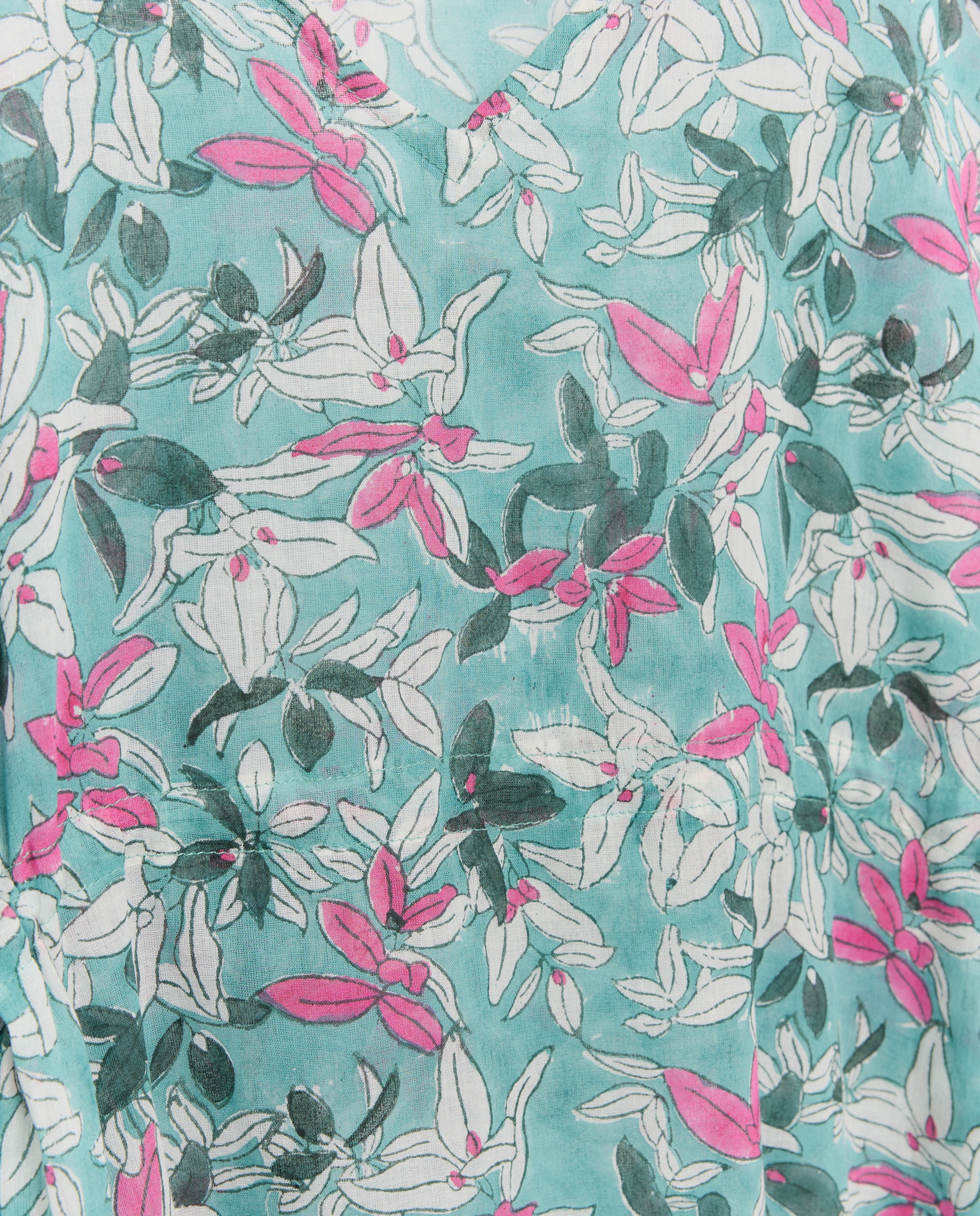 Kaftan de Algodão Ecológico Verde-4