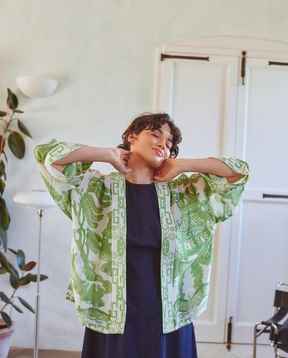 Kimono Curto Verde-4