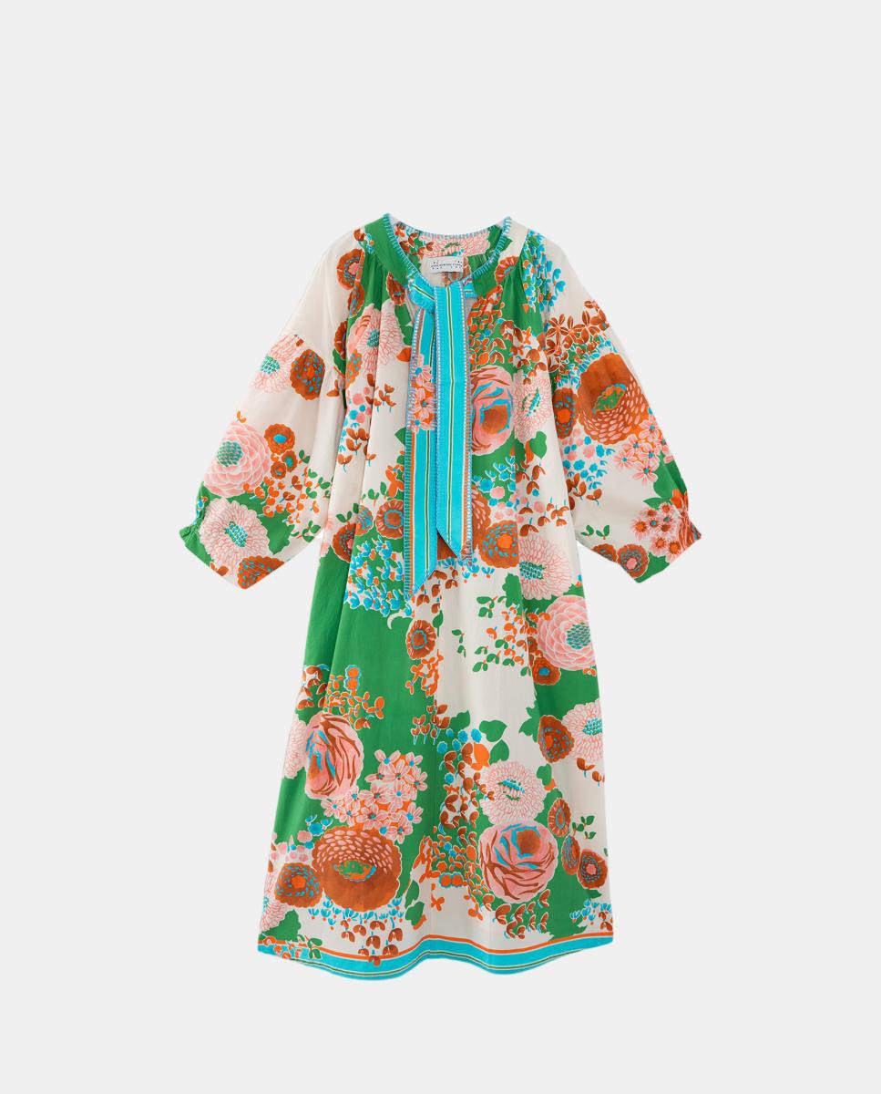Vestido com Laço Verde-3