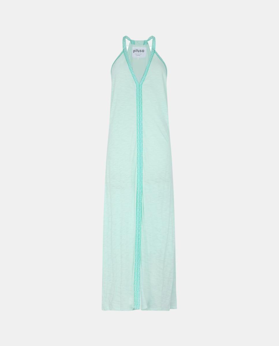 Vestido Pima Monocromático Azul-2