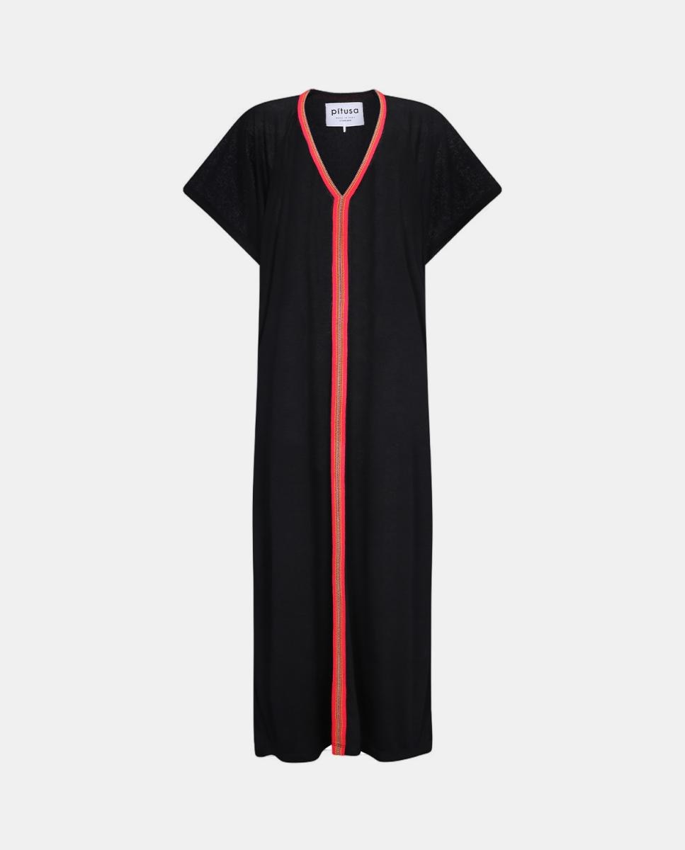 Vestido largo de verano Inca Abaya - Pitusa - Negro Negro-2