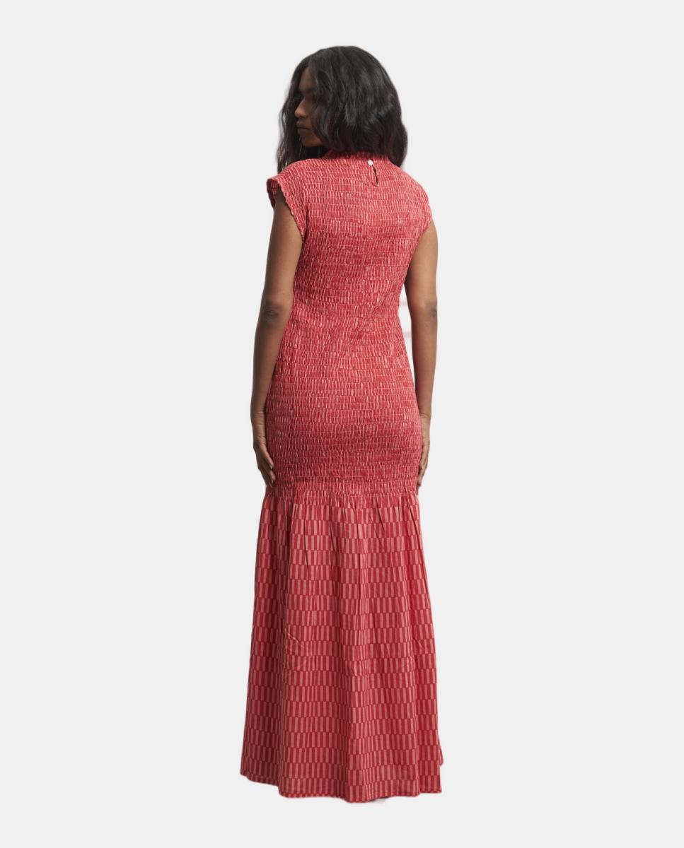 Vestido Emma com Xadrez Rosa-2