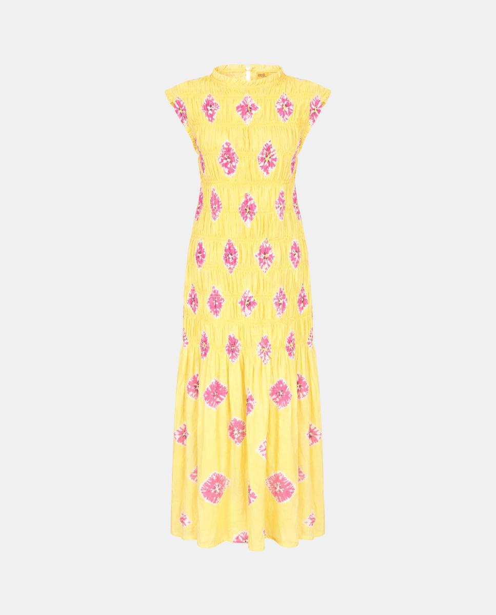 Imagem 0 de Vestido Jamu com Favos de Mel - Amarelo