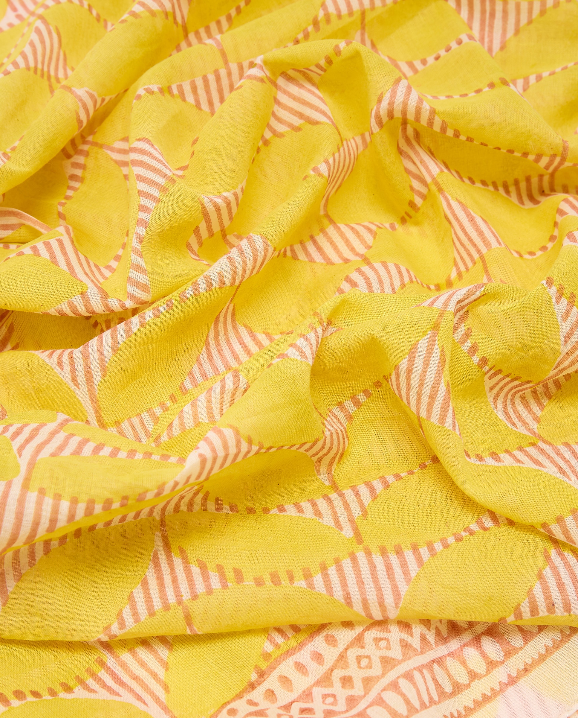 Páreo de Algodão Ecológico Amarelo-3