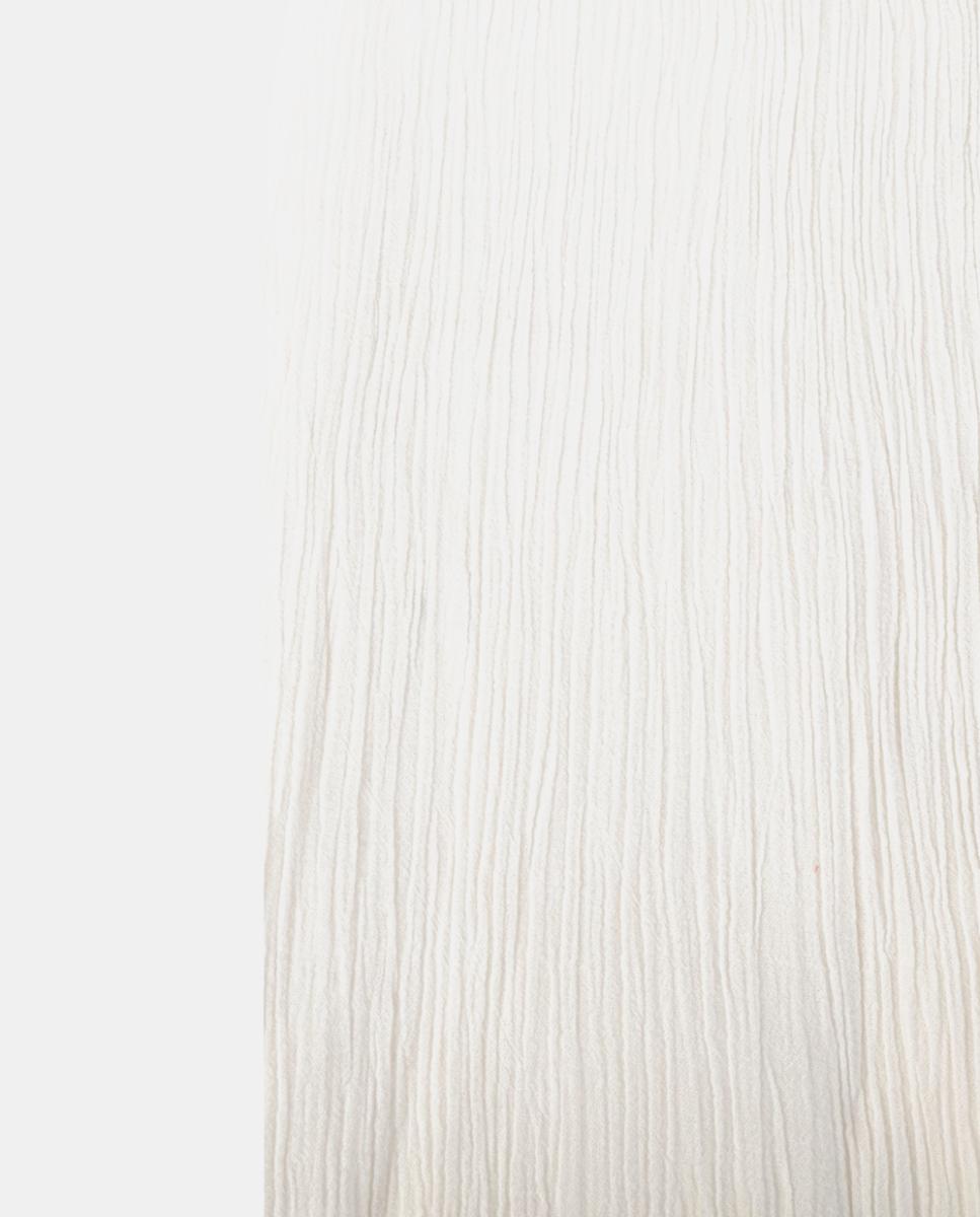 Páreo de Algodão Texturizado Liso com Borlas nos Cantos Branco-3
