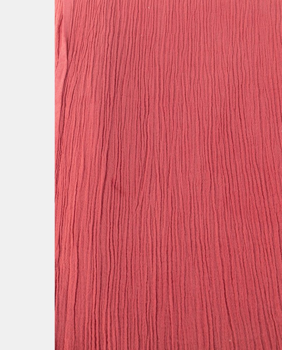 Páreo de Algodão Texturizado Liso com Borlas nos Cantos Coral-3