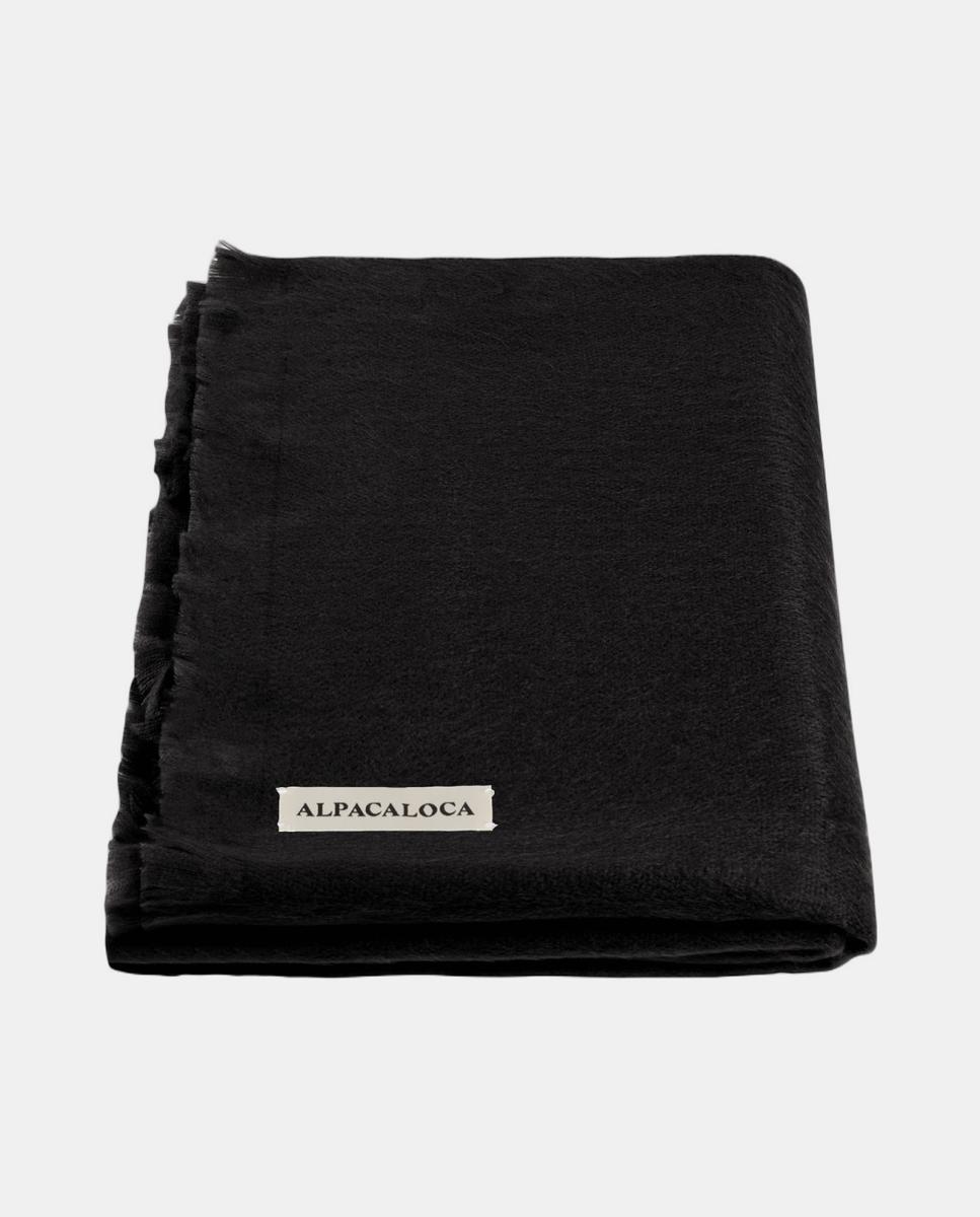 Imagem 0 de Cachecol Comprido em Mistura de Alpaca - Preto