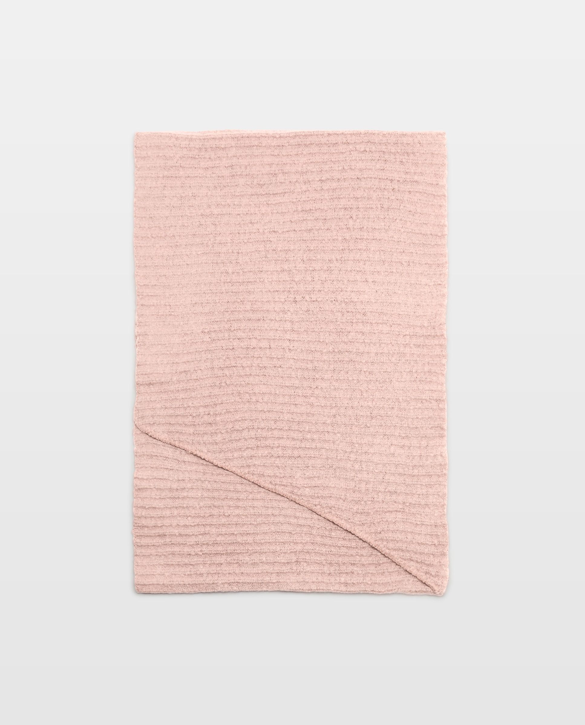 Cachecol comprido de tecido canelado cinzento Rosa-1
