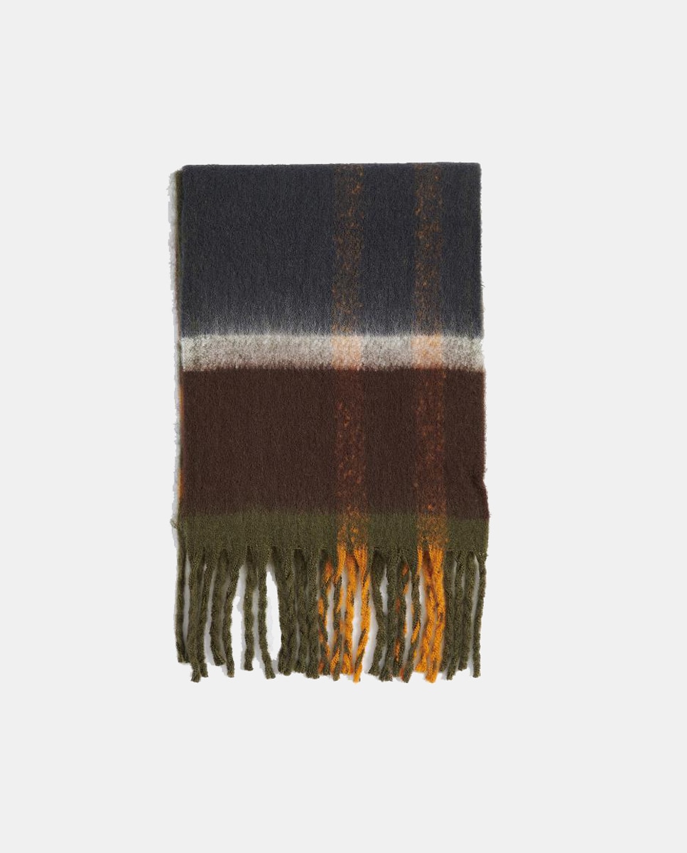 Bufanda con cuadros tartán y flecos - Barbour - Multicolor Multicolor-1