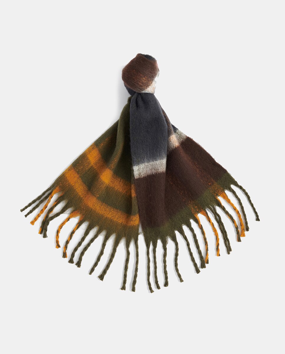 Bufanda con cuadros tartán y flecos - Barbour - Multicolor Multicolor-4