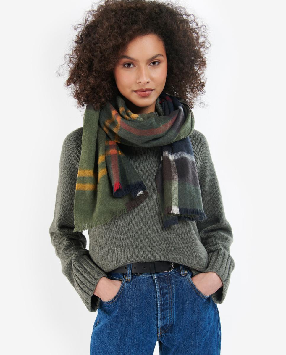 Bufanda de cuadros con flecos - Barbour - Multicolor Multicolor-3