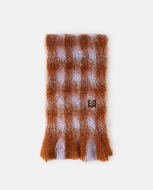 Imagem 0 de Cachecol de Mohair e Lã com Pied-de-Poule